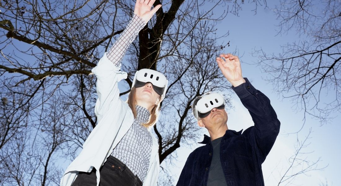 One of the five concepts is based on a research project involving virtual reality. The research is led by Guido Makransky (left) and Adela Plechata (right).