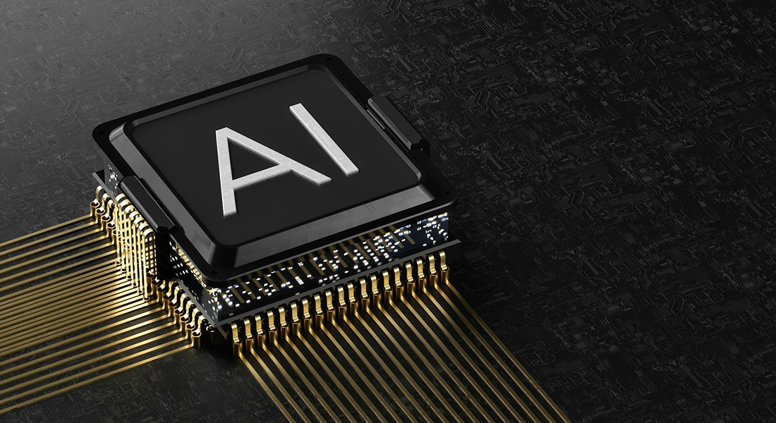 AI computer chip. AI computer chip.