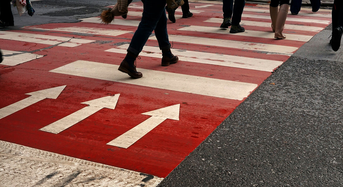 People walking in a direction. People walking in a direction.